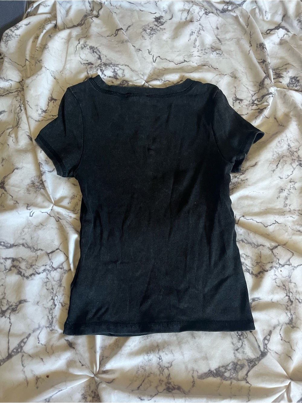 H&M Ribbed Black Tee - Picture 5 of 6